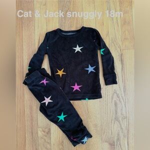 Cat & Jack snuggly stars pajamas